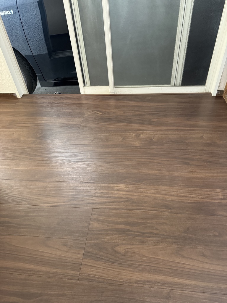 施工後：上張り完成