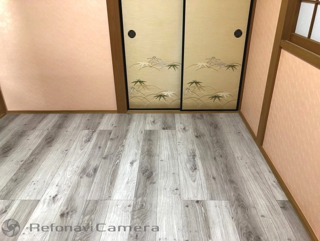 施工後：フローリング完成