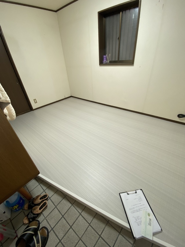 施工後：クッションフロア完成